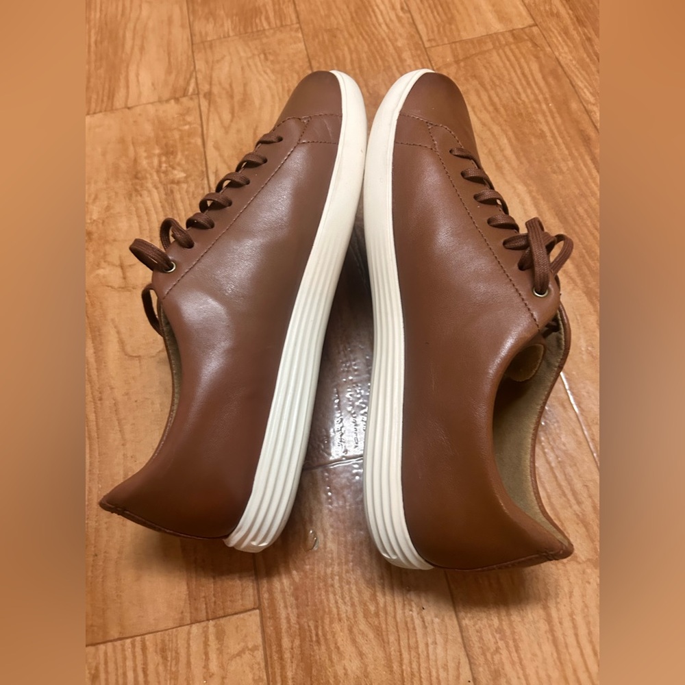 COLE HAAN Grand OS Shoes Crosscourt Sneaker Tan Oxford C26521 Mens 13 M $170 - Picture 6 of 8